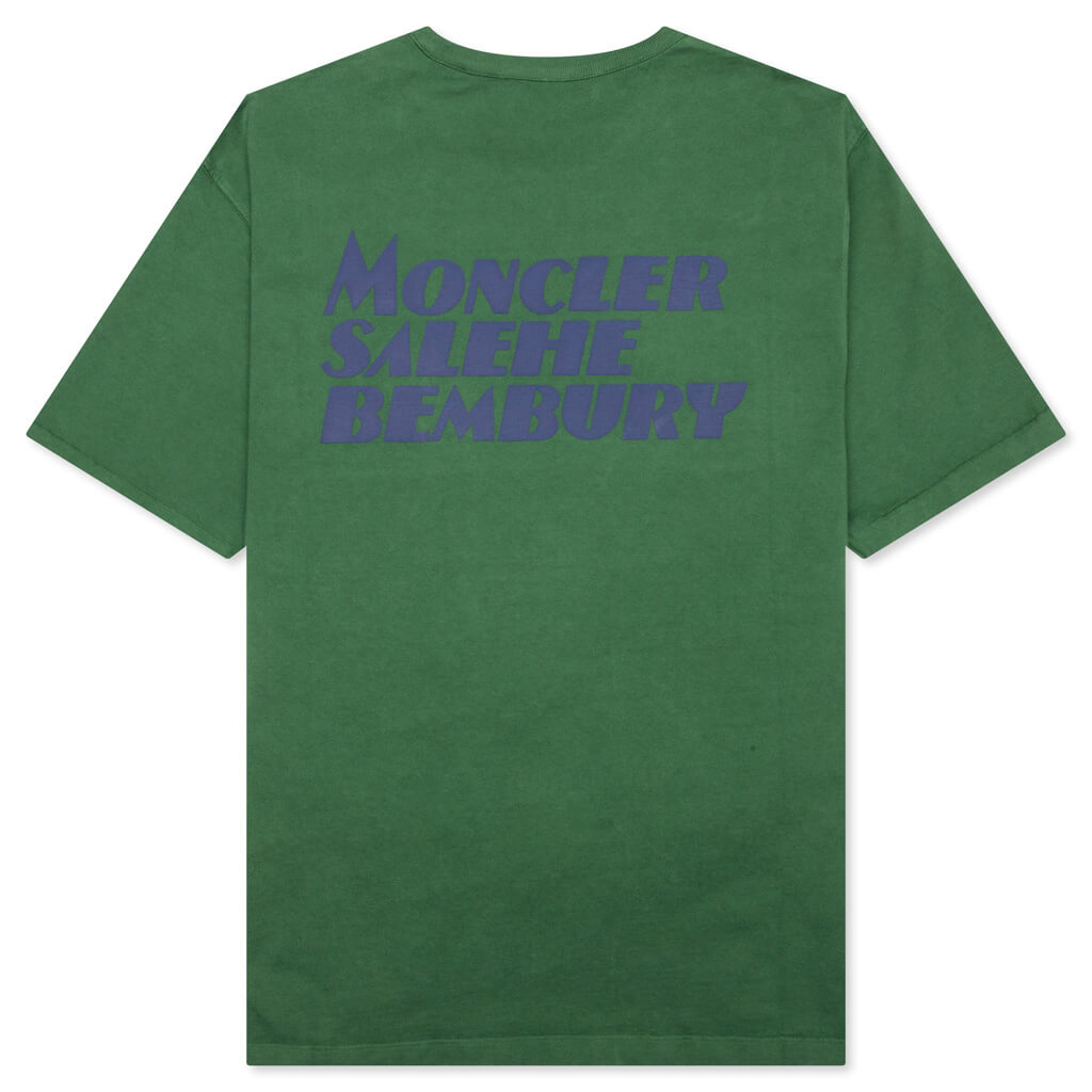 Оригінальна X Salehe Bembury Logo T Shirt Olive Moncler – вид ззаду