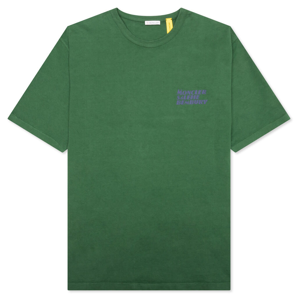 Оригінальна X Salehe Bembury Logo T Shirt Olive Moncler – боковий вид