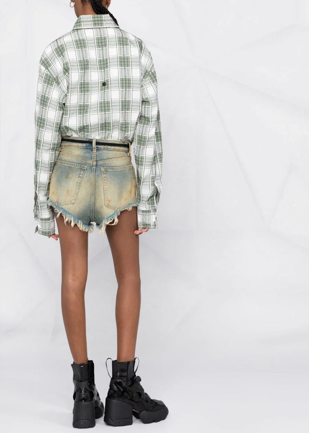 Dirty Blue Denim Shorts Maison margiela – Гарантія оригінальності – детальний вид