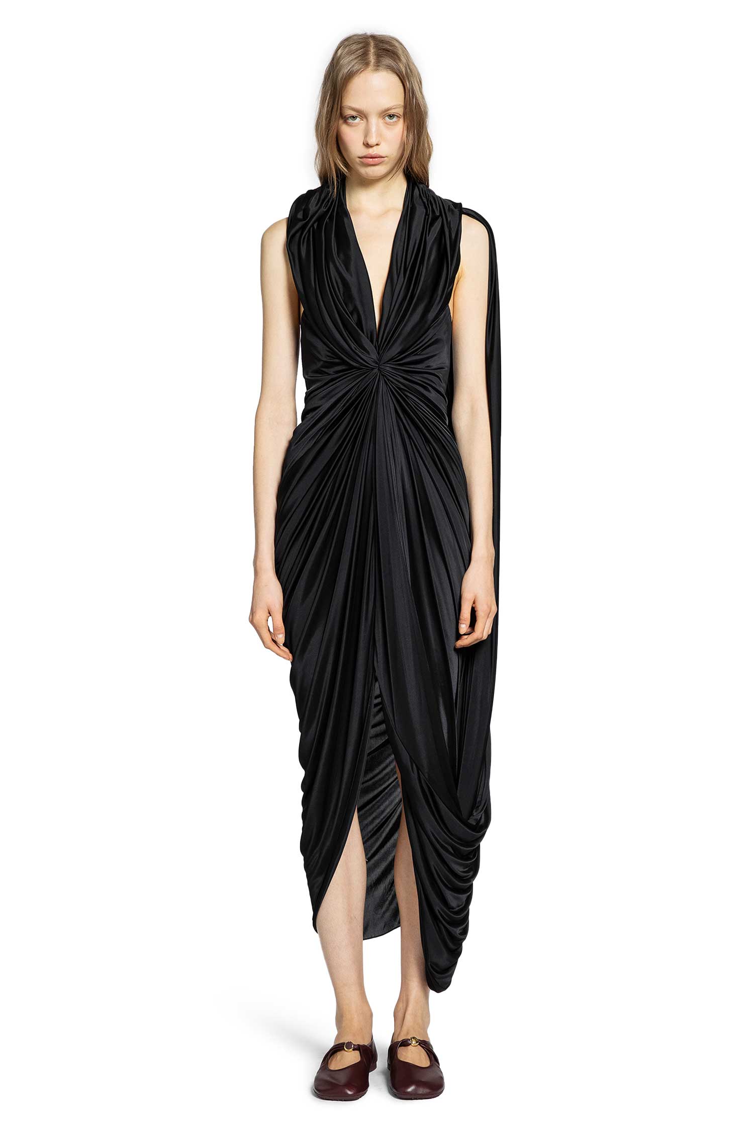Оригінальна Gathered Dress In Satin Loewe – вид ззаду