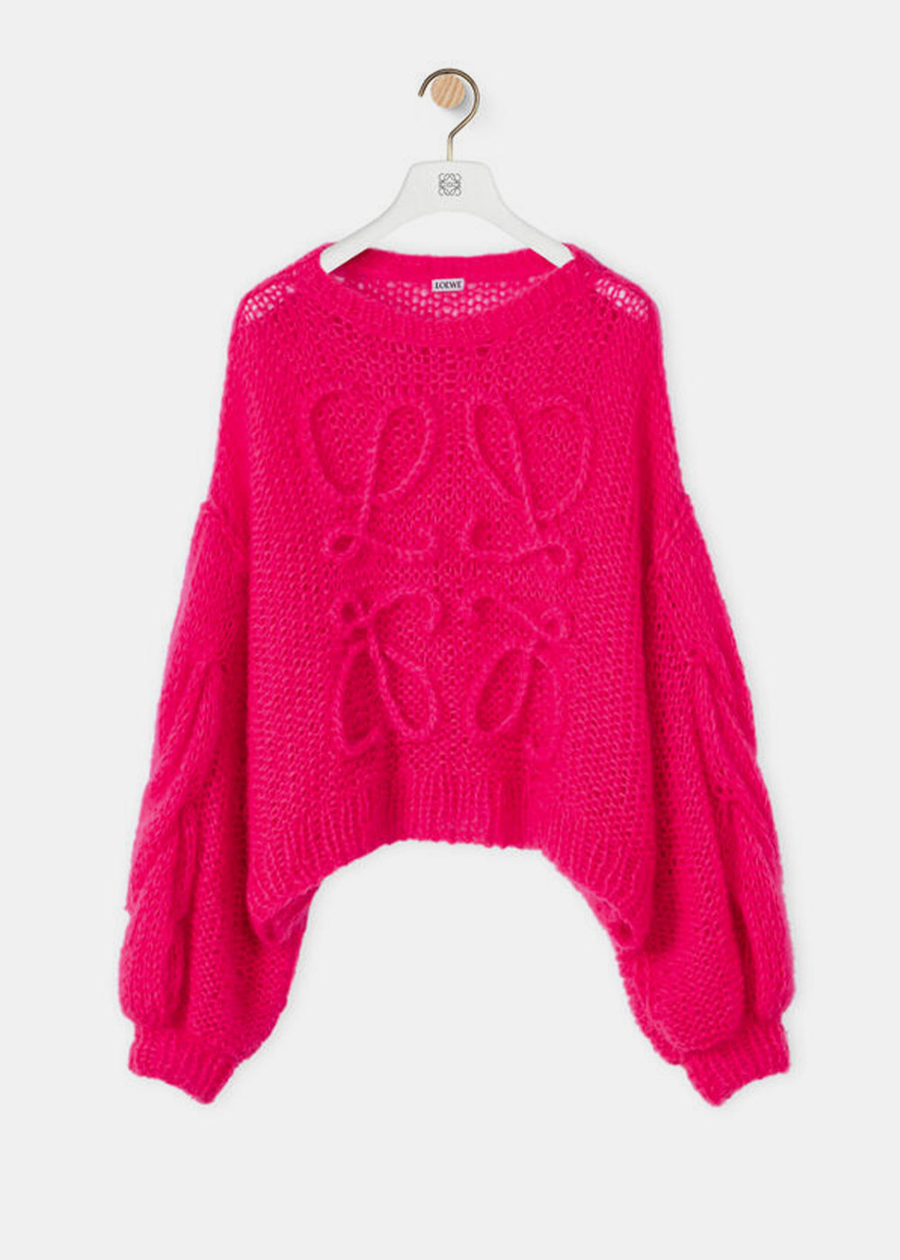 Оригінальна Fluo Pink Anagram Mohair Sweater Loewe – боковий вид