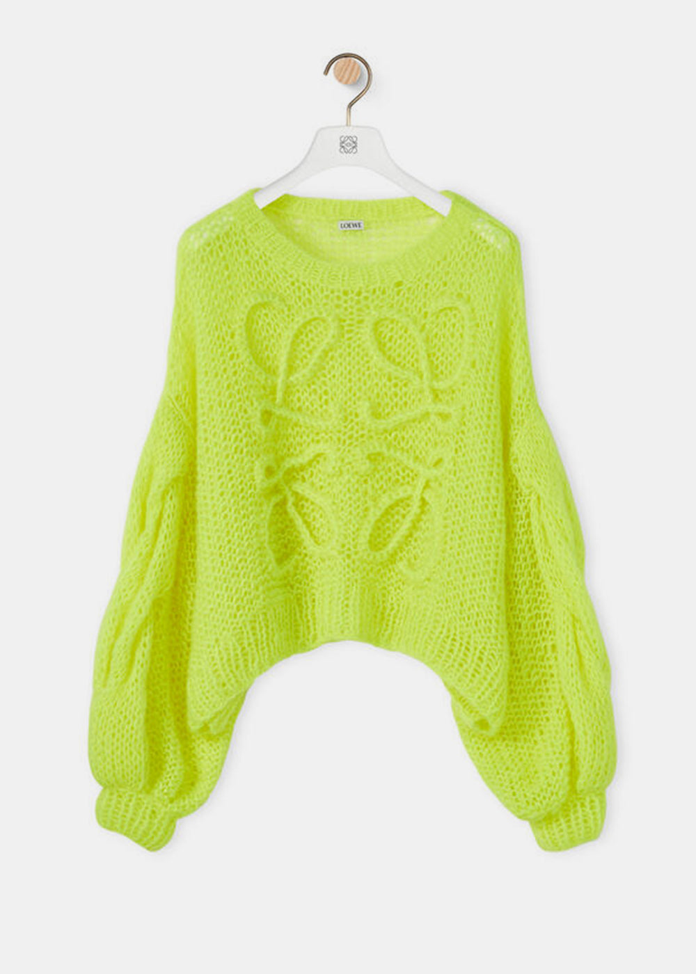 Neon Yellow Anagram Mohair Sweater Loewe оригінал – Купити в Україні – боковий вид