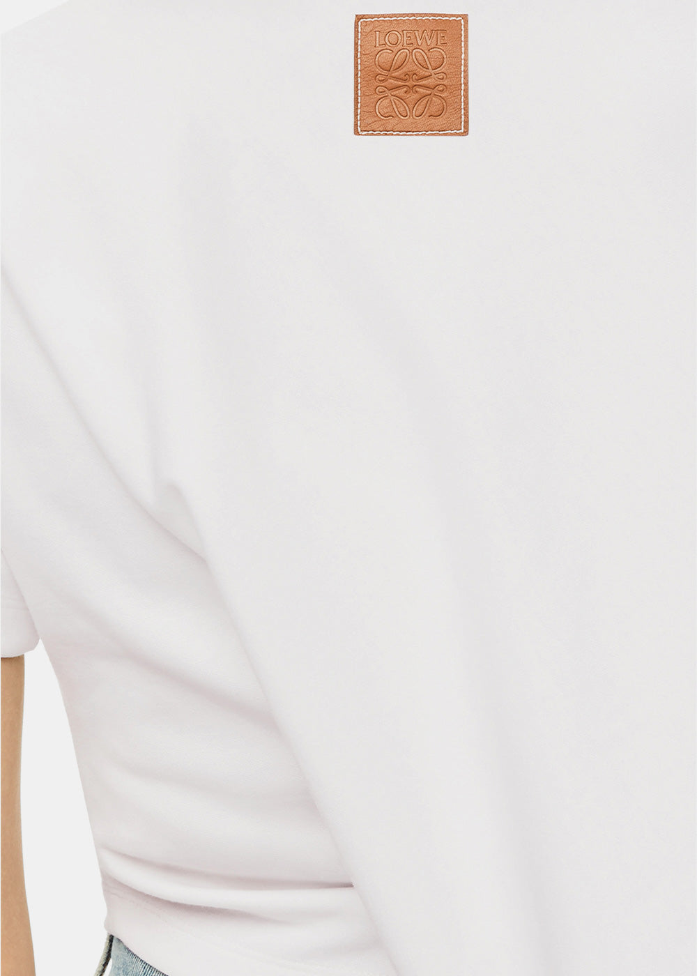 Оригінальна White Cropped Draped Top Loewe – збільшений вид