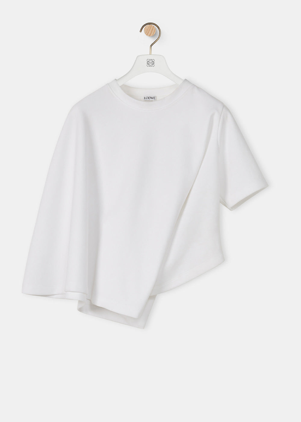 Оригінальна White Cropped Draped Top Loewe – боковий вид