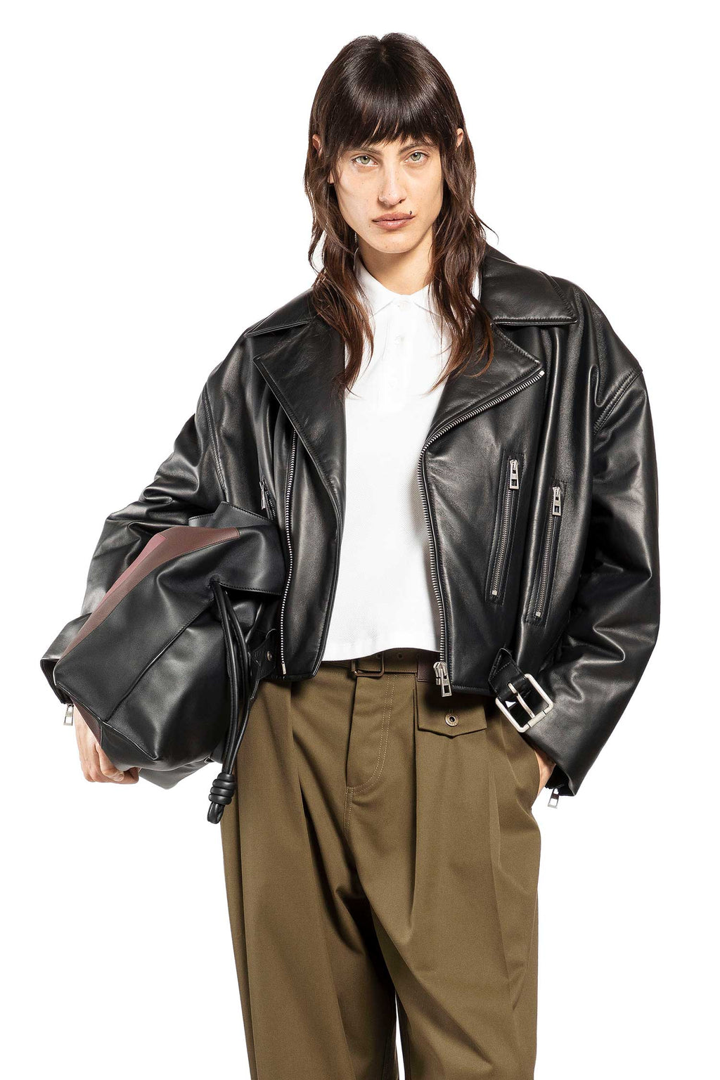 Biker Jacket In Nappa Lambskin Loewe оригінал – Купити в Україні – боковий вид