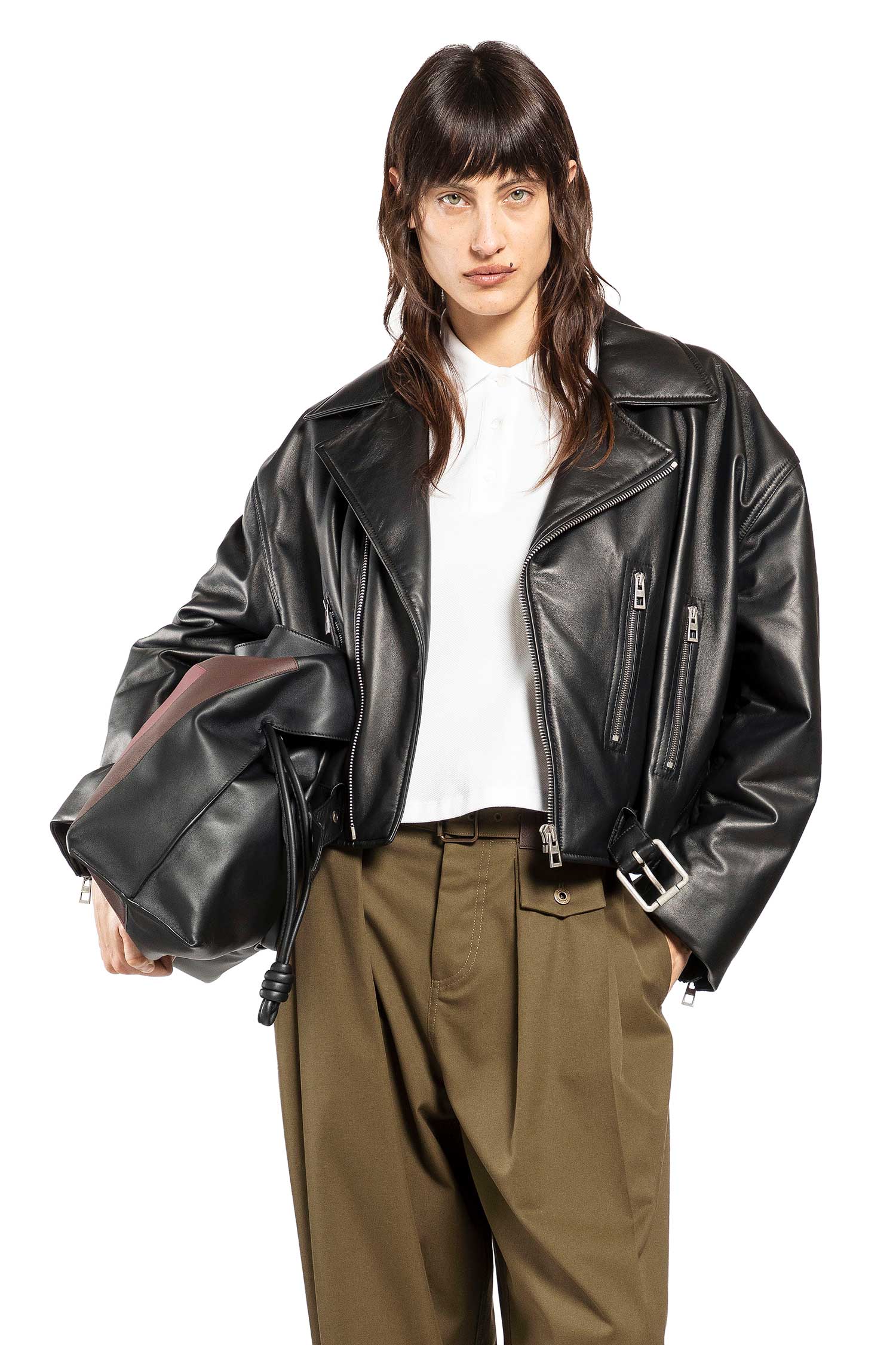 Biker Jacket In Nappa Lambskin Loewe оригінал – Купити в Україні – боковий вид