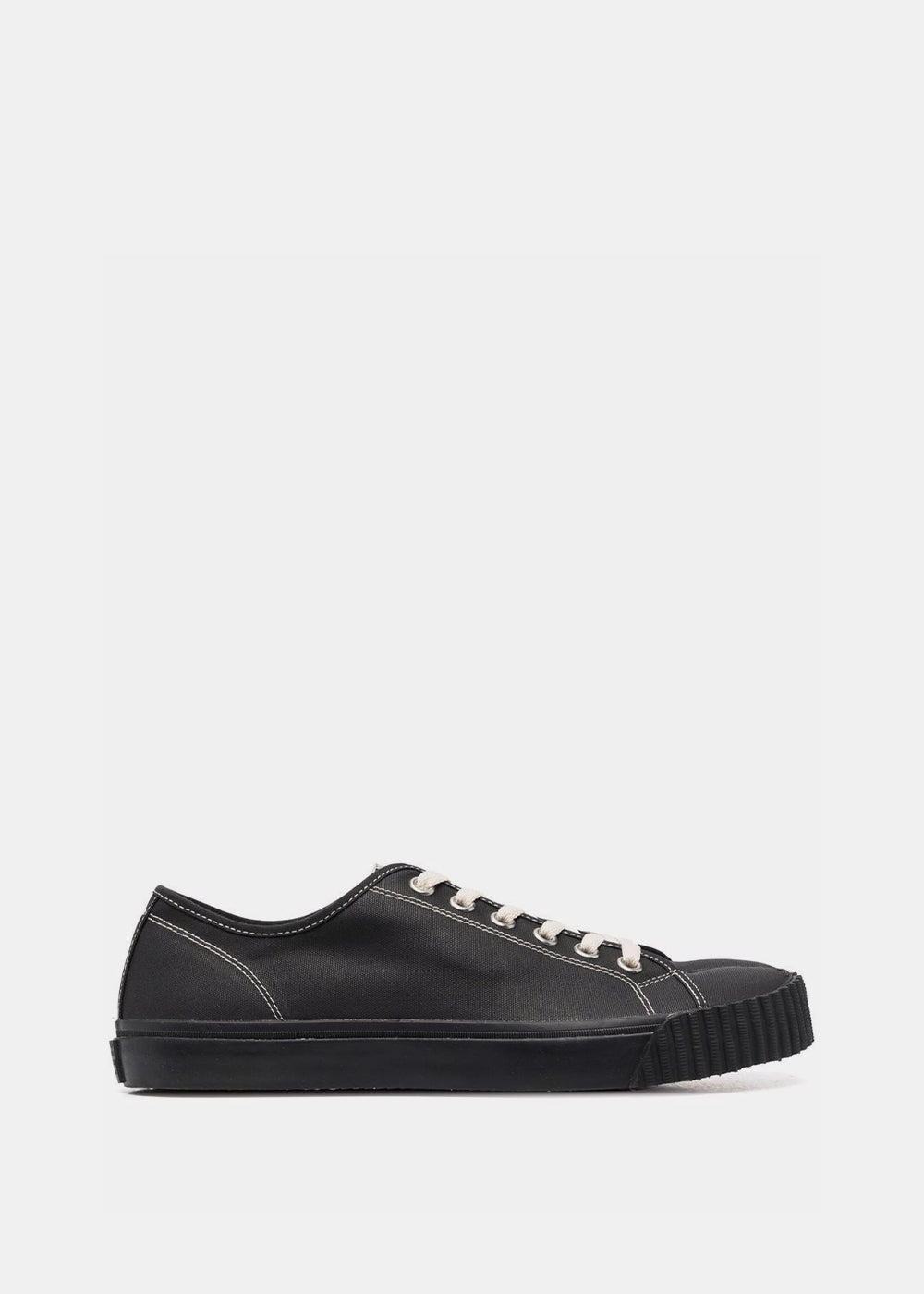 Black Rubberized Canvas Tabi Sneakers Maison margiela – Гарантія оригінальності – боковий вид