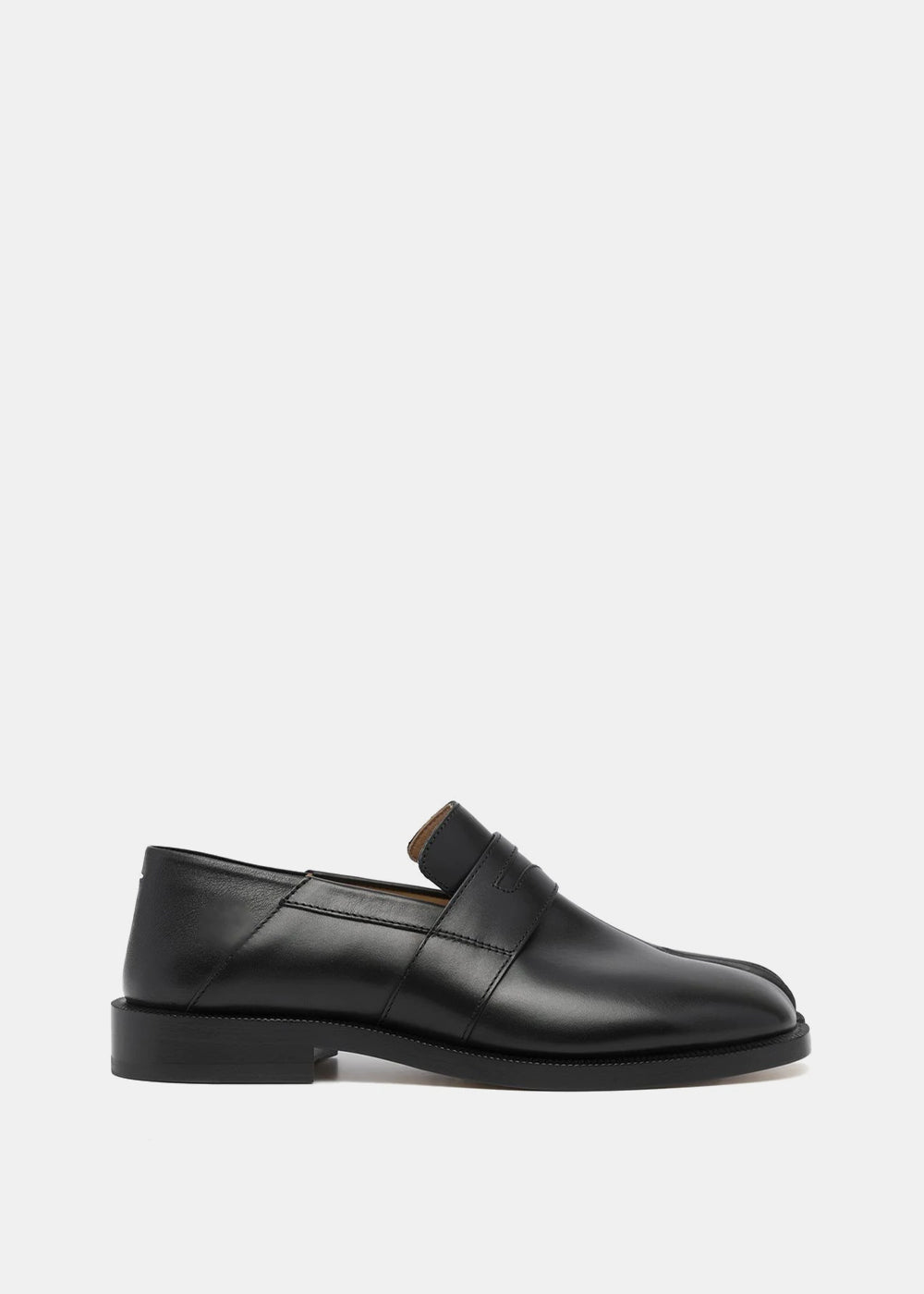 Black Mocassin Tabi Flats Maison margiela – Гарантія оригінальності – боковий вид