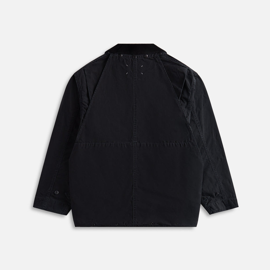 Оригінальна Dry Wax Cotton Jacket Black Maison margiela – вид ззаду