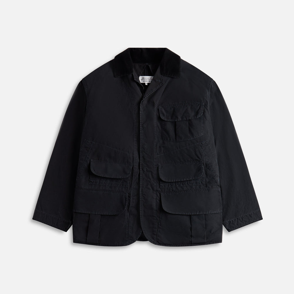 Оригінальна Dry Wax Cotton Jacket Black Maison margiela – боковий вид