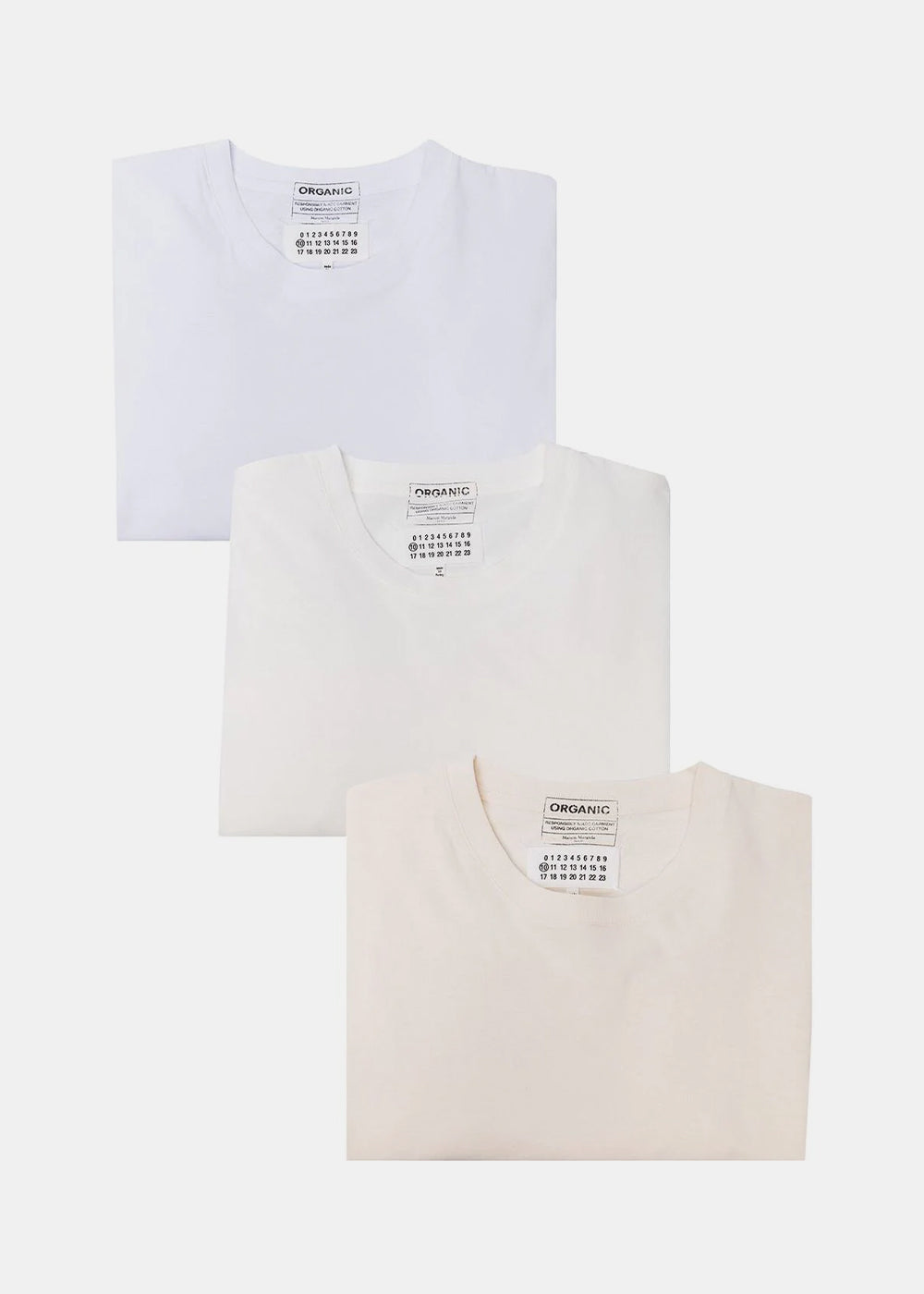 White Cotton T-Shirts Maison margiela – Гарантія оригінальності – боковий вид