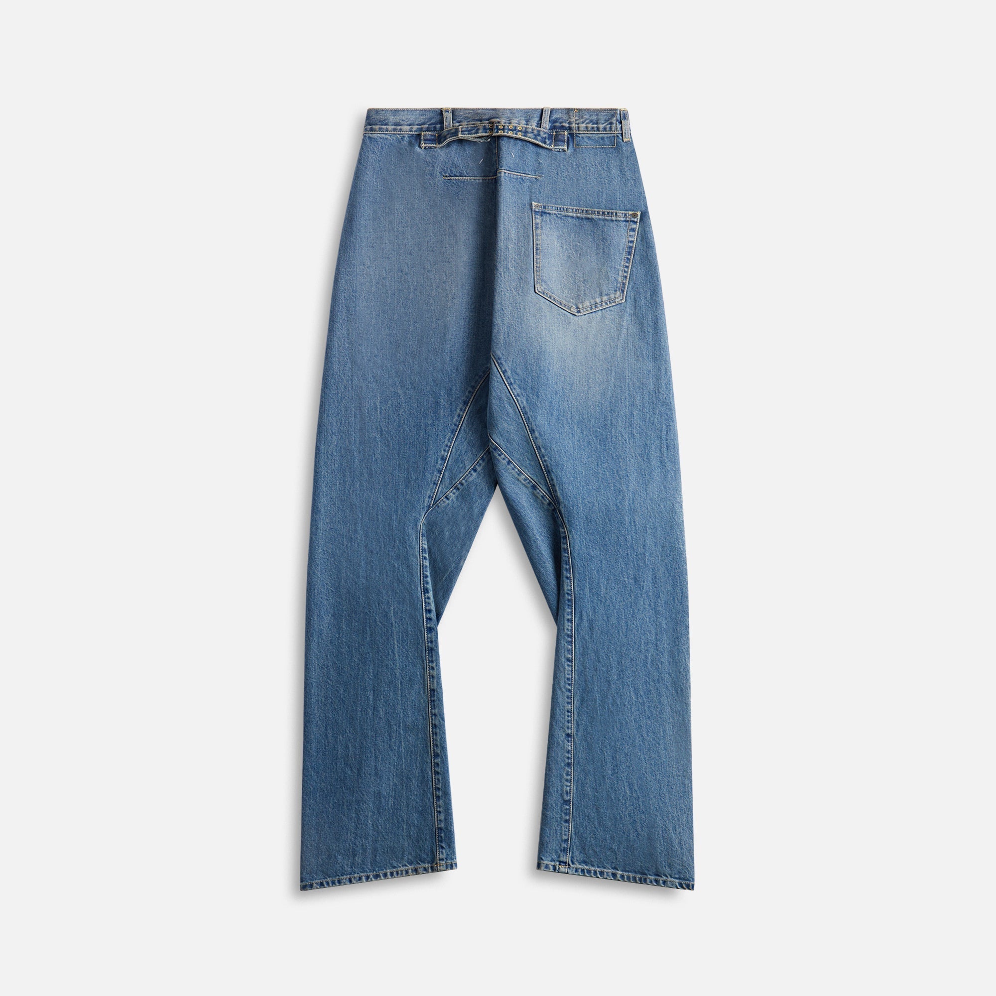 5 Pocket 14 Oz Origin Denim Diagonal Seam Jeans Blue Maison margiela – Гарантія оригінальності – вид ззаду