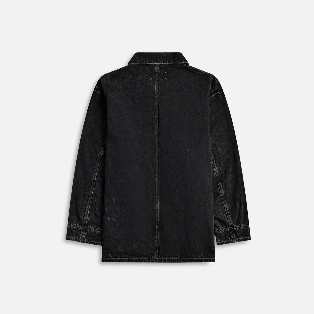 Оригінальна 14 Oz Origin Denim Jacket Black Maison margiela – вид ззаду