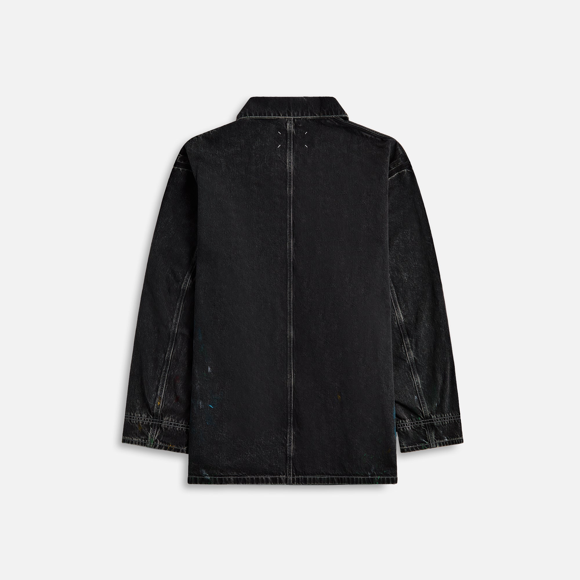 Оригінальна 14 Oz Origin Denim Jacket Black Maison margiela – вид ззаду