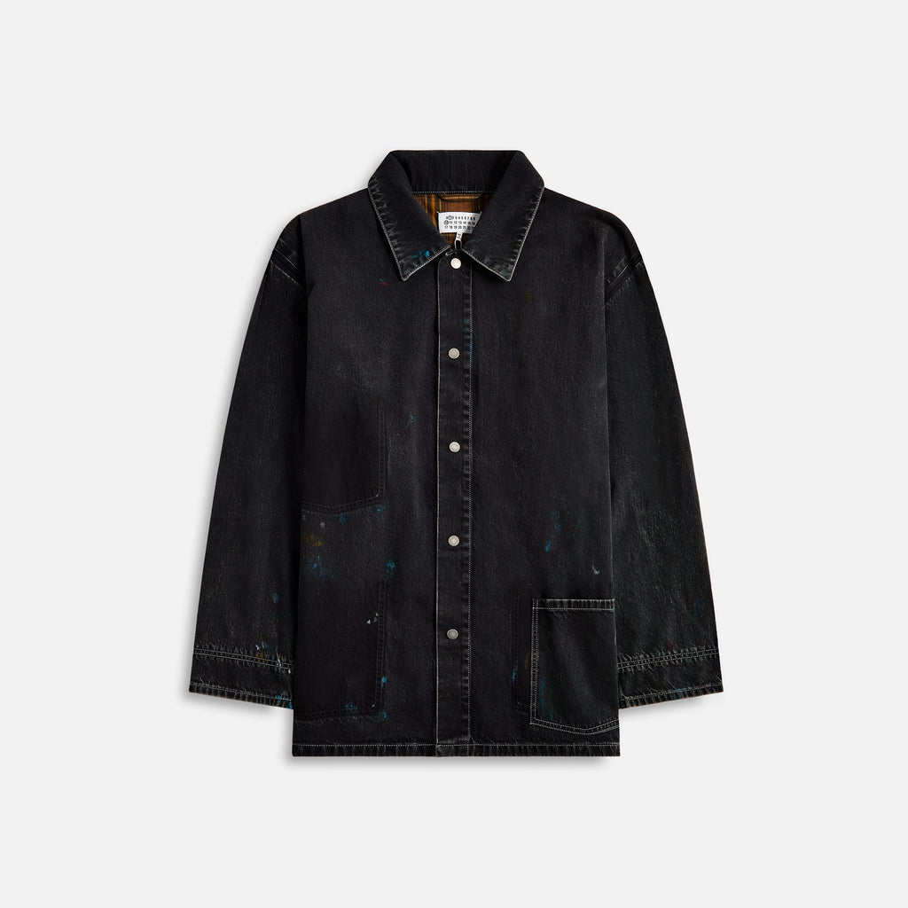 Оригінальна 14 Oz Origin Denim Jacket Black Maison margiela – боковий вид