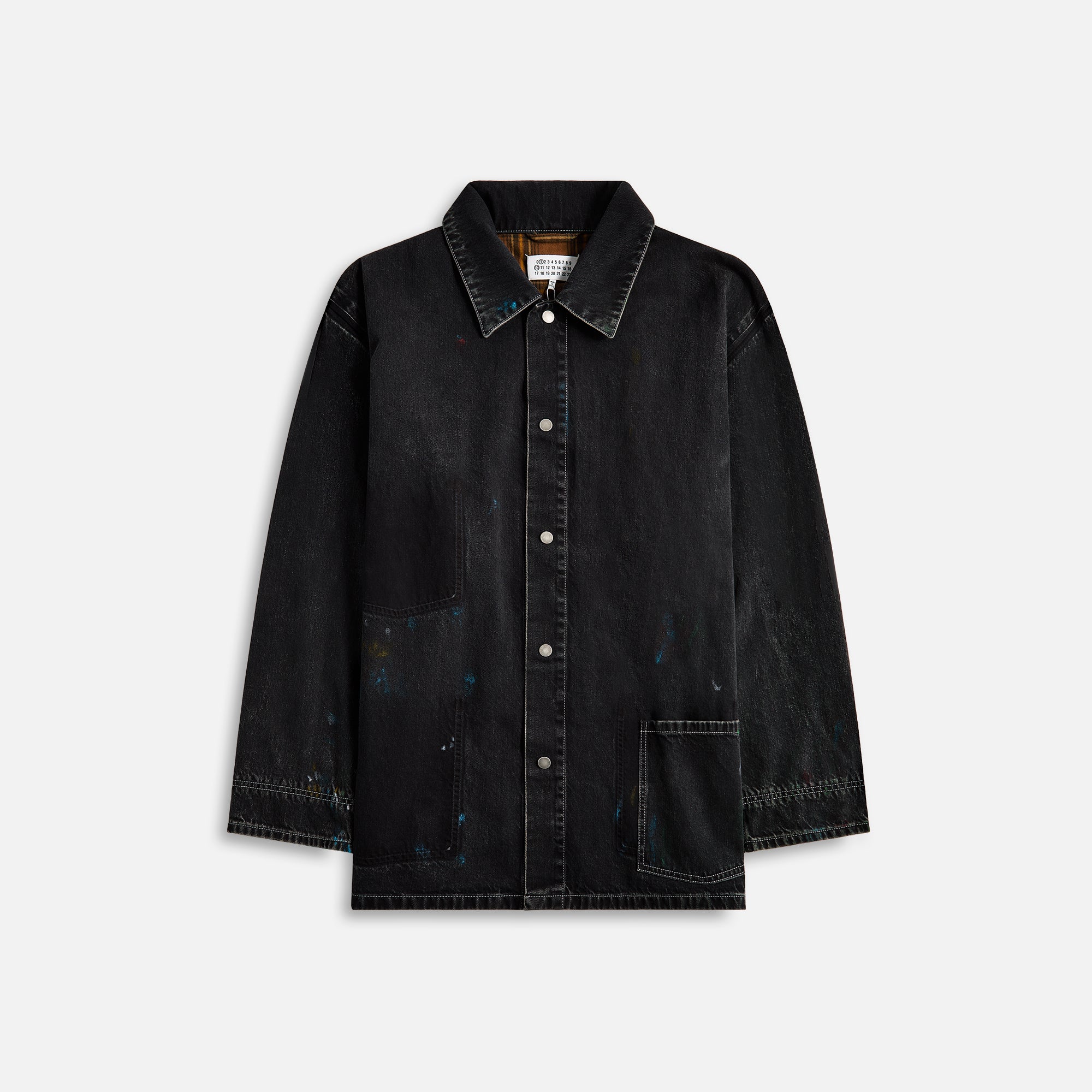 Оригінальна 14 Oz Origin Denim Jacket Black Maison margiela – боковий вид