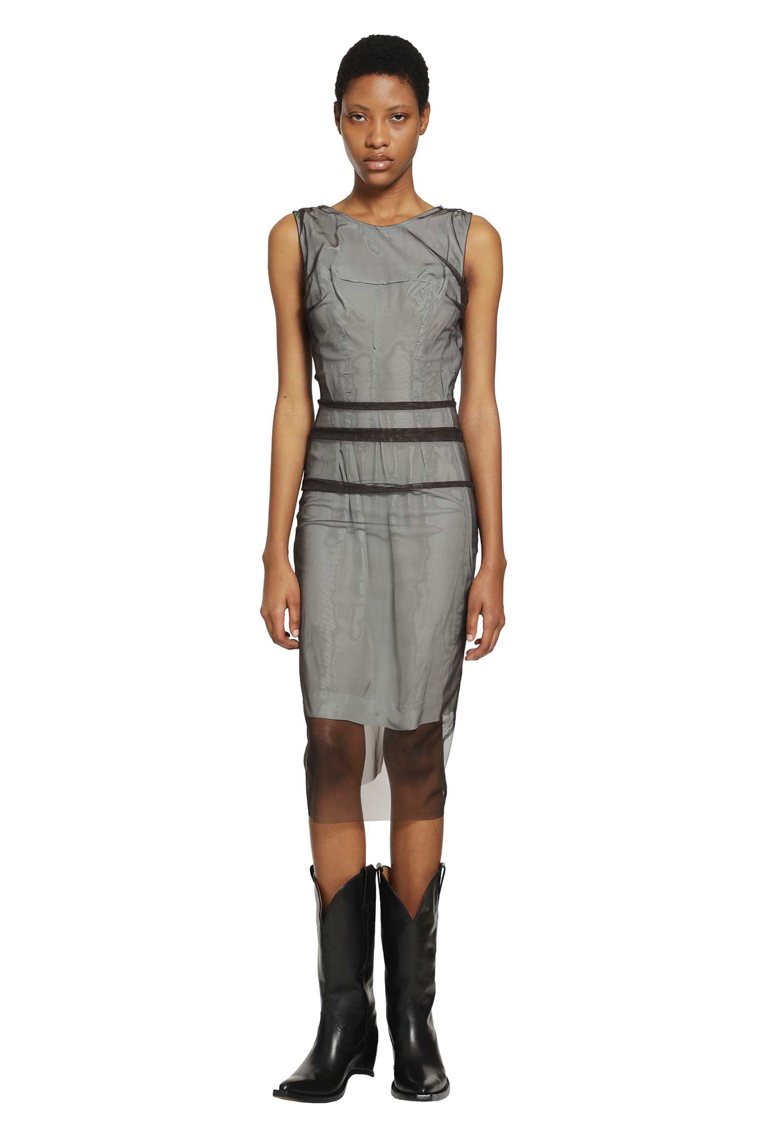 Layered MIDI Dress Maison margiela – Гарантія оригінальності – вид ззаду