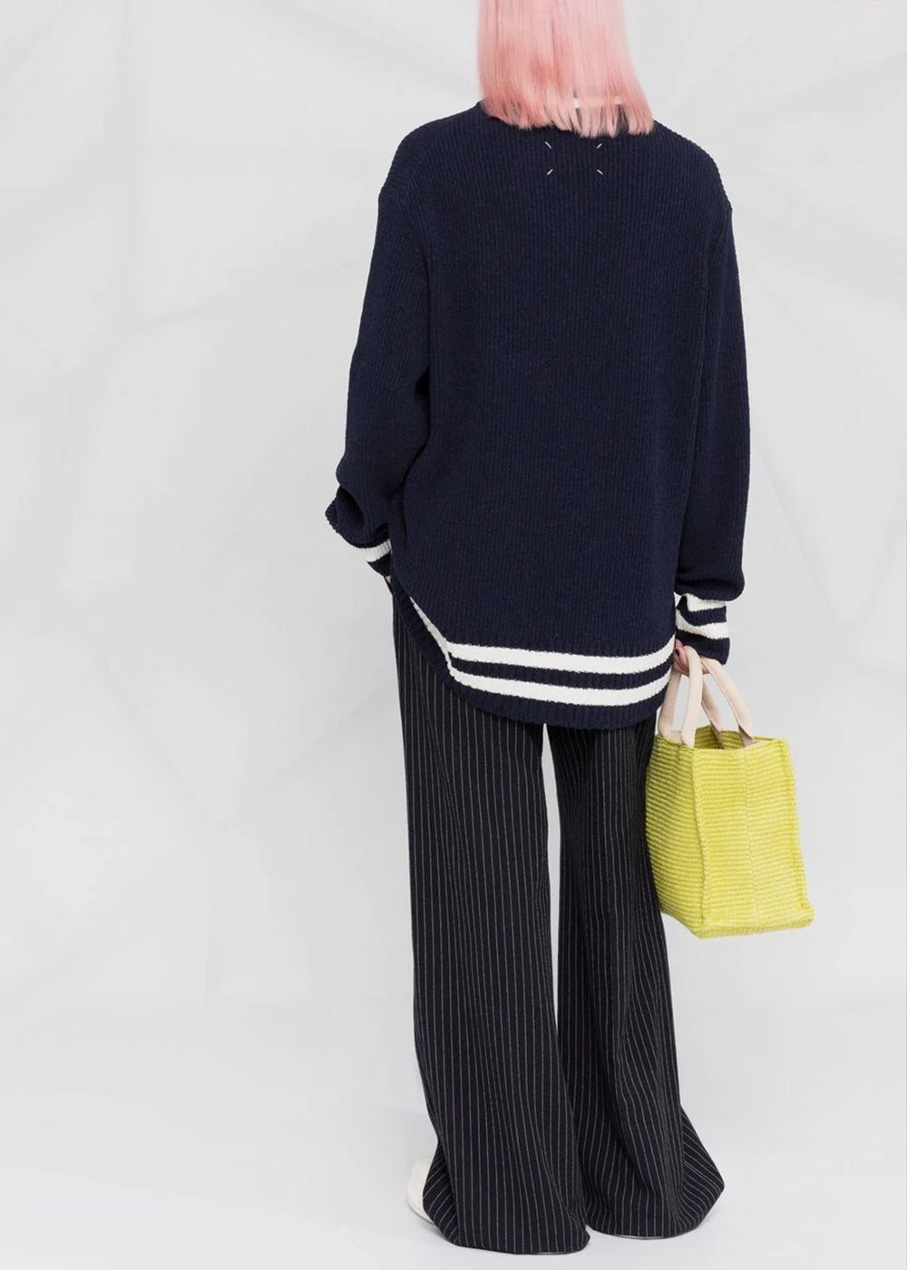 Navy Rib-Knit Sweater Maison margiela – Гарантія оригінальності – детальний вид