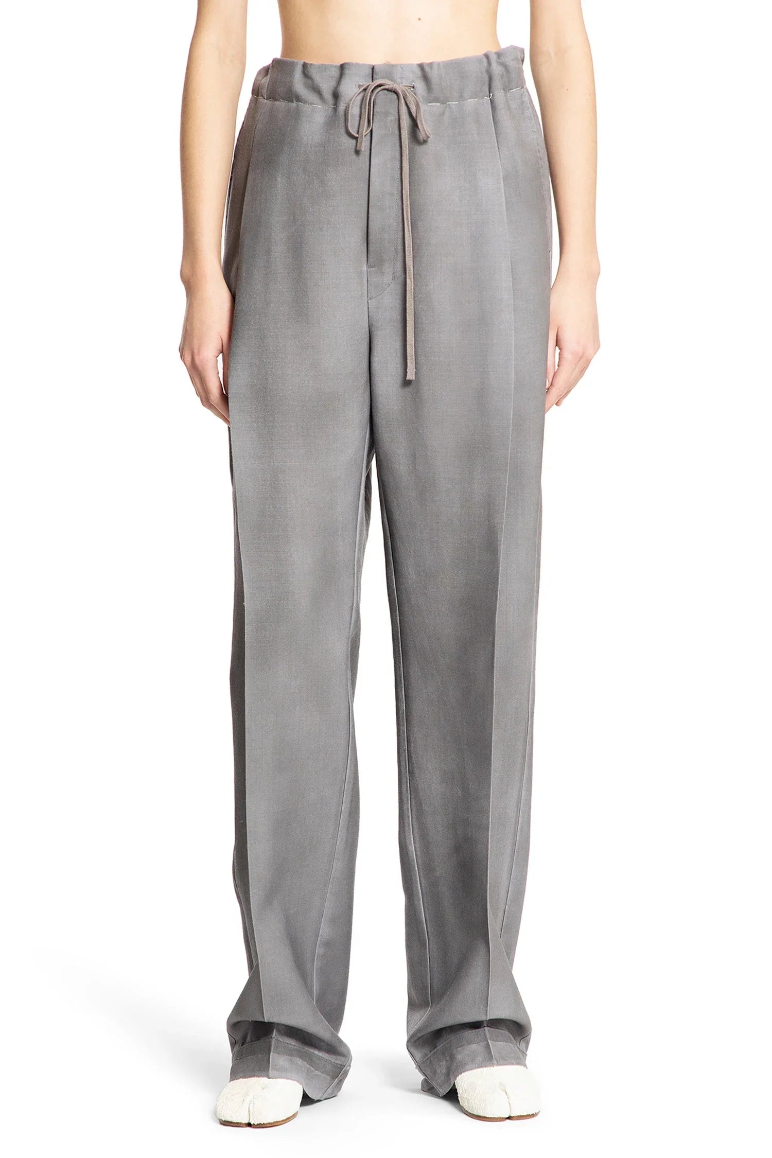 Wool Mohair Drawstring Pants Maison margiela – Гарантія оригінальності – вид ззаду