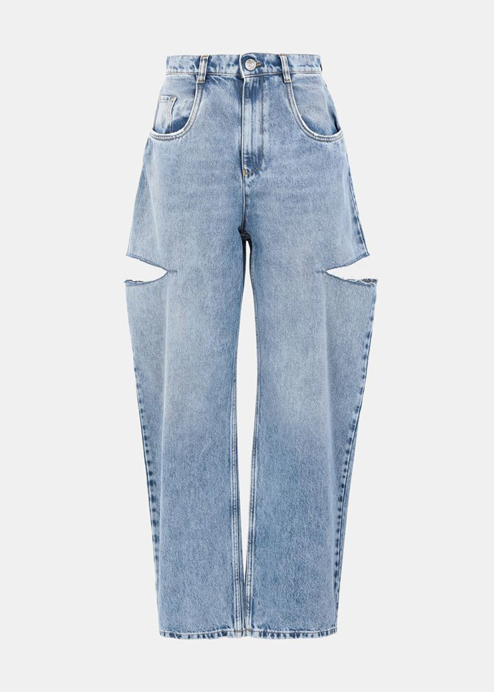 Оригінальна Washed Blue Re-Cut Denim Jeans Maison margiela – боковий вид