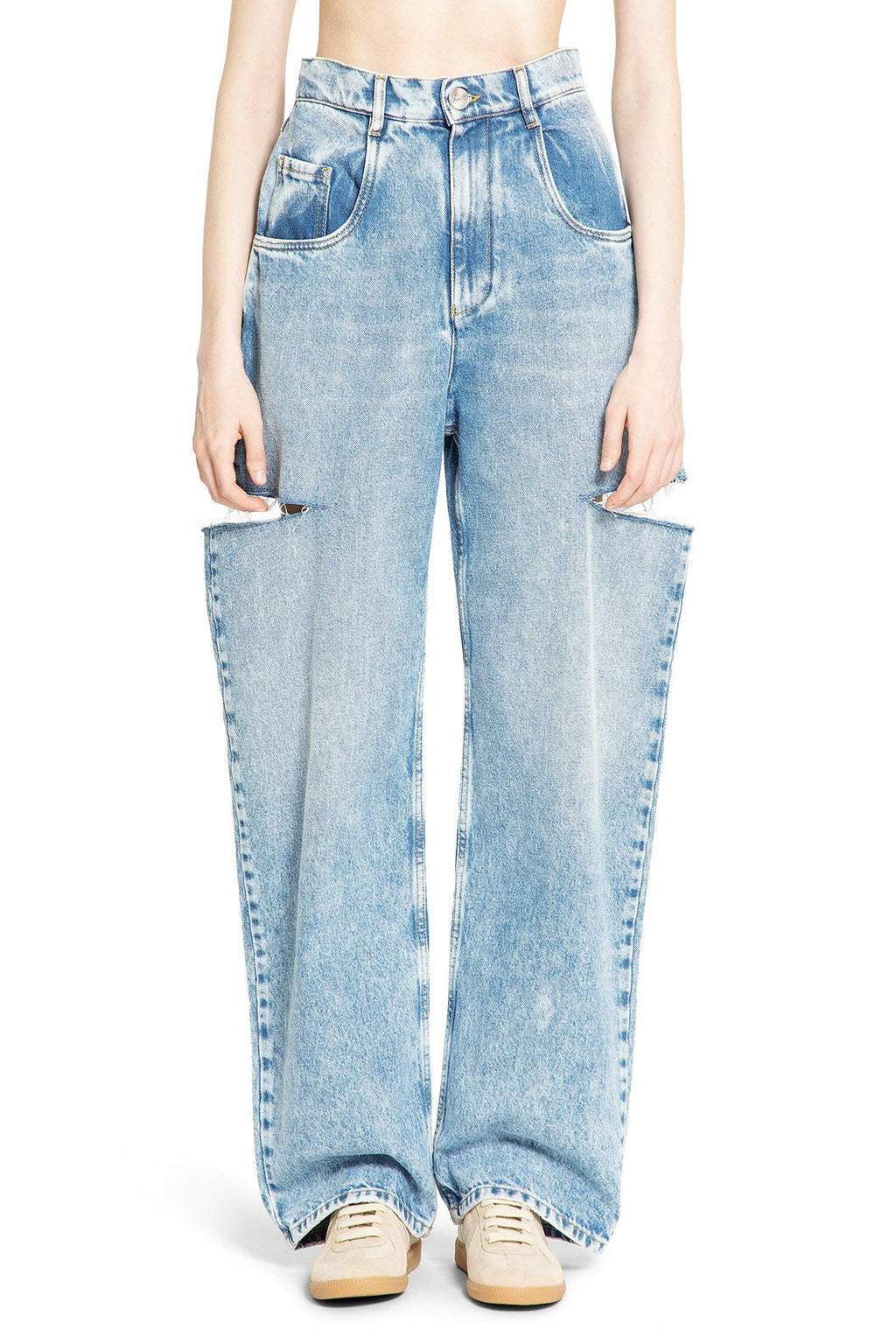 Оригінальна Denim Jeans With Slash Details Maison margiela – вид ззаду