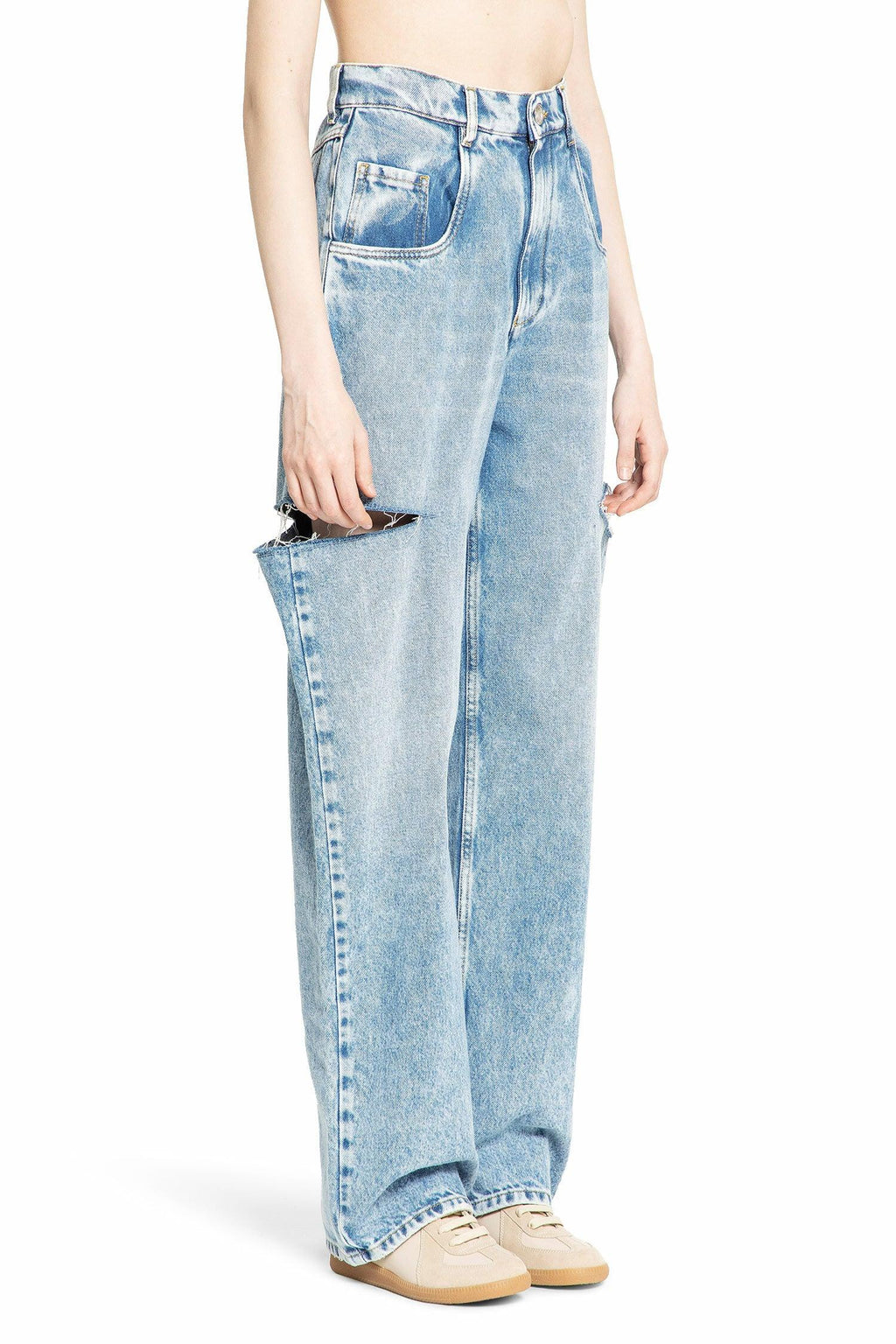 Оригінальна Denim Jeans With Slash Details Maison margiela – детальний вид