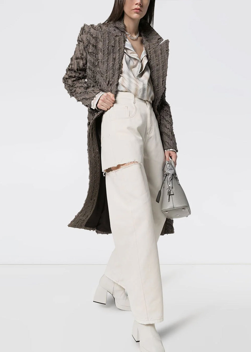 White Slits Denim Jeans Maison margiela – Гарантія оригінальності – збільшений вид