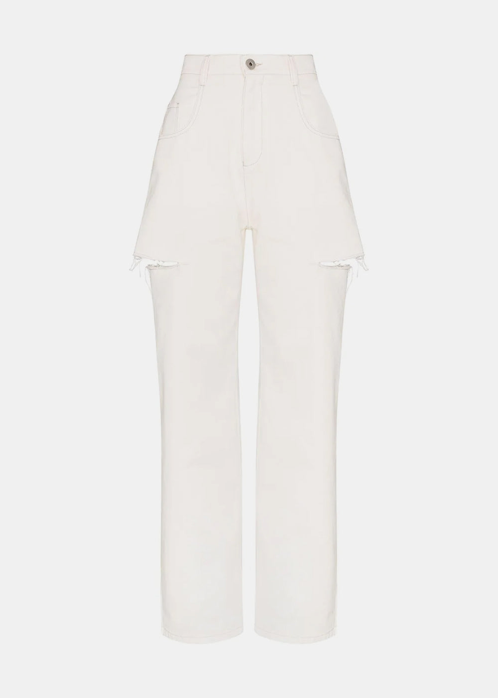 White Slits Denim Jeans Maison margiela – Гарантія оригінальності – боковий вид