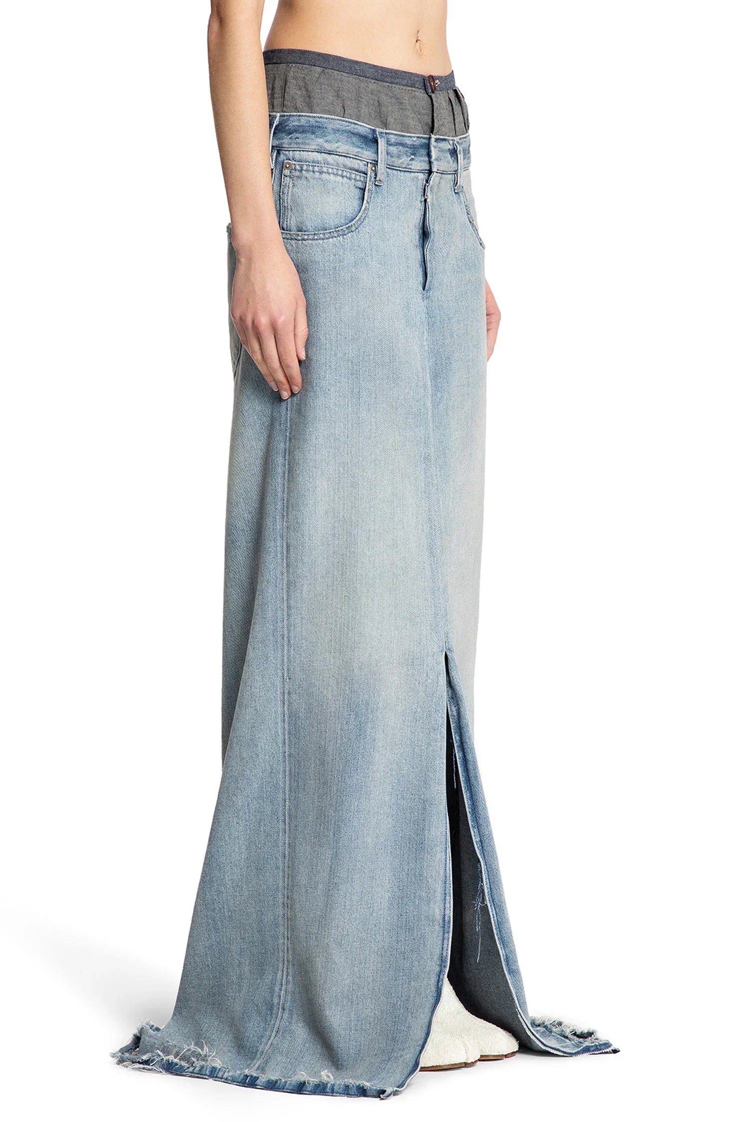Anonimità della fodera della lunga gonna di jeans - MAISON MARGIELA
