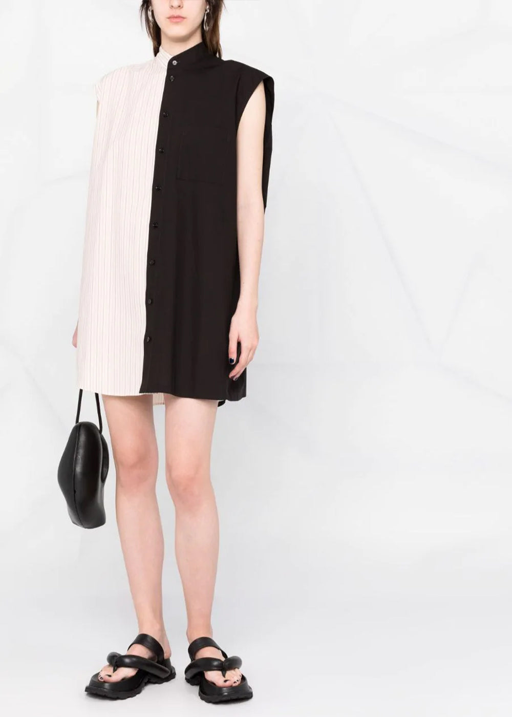 Black & Rose Stripe Dress Maison margiela оригінал – Купити в Україні – вид ззаду