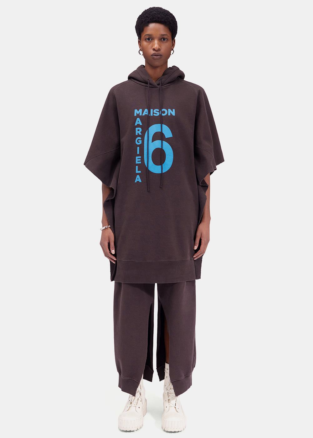 Оригінальна Brown Logo Hoodie Dress Maison margiela – вид ззаду