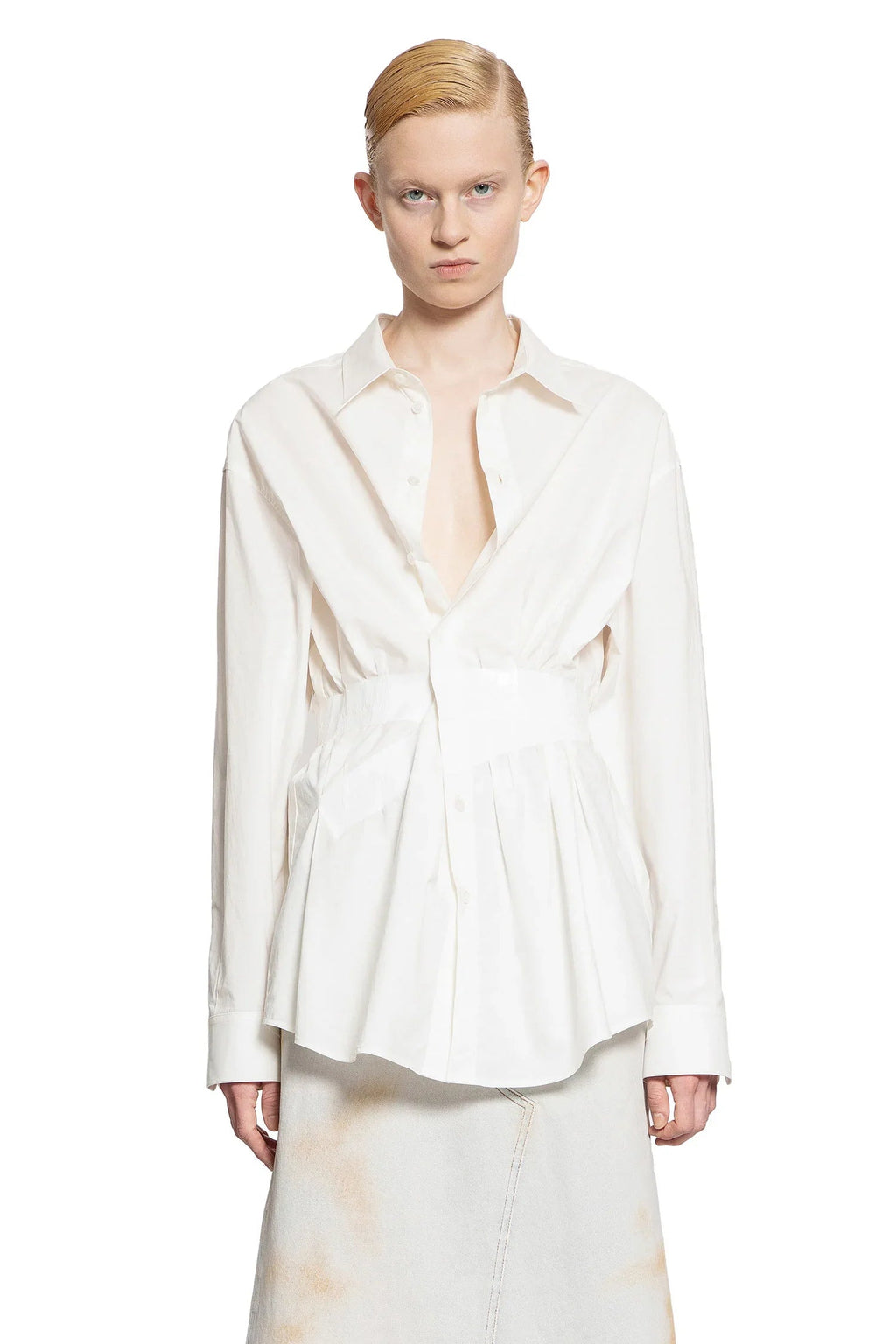 Оригінальна Gathered Long Sleeve Shirt Maison margiela – боковий вид