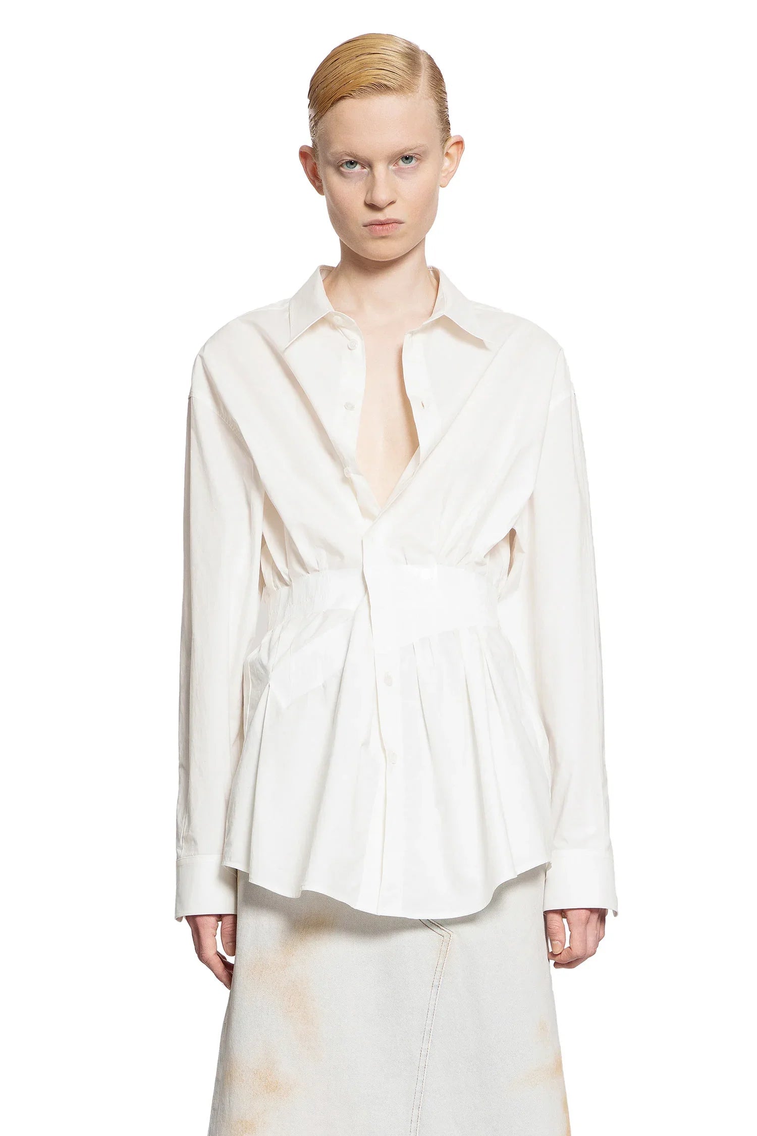 Оригінальна Gathered Long Sleeve Shirt Maison margiela – боковий вид