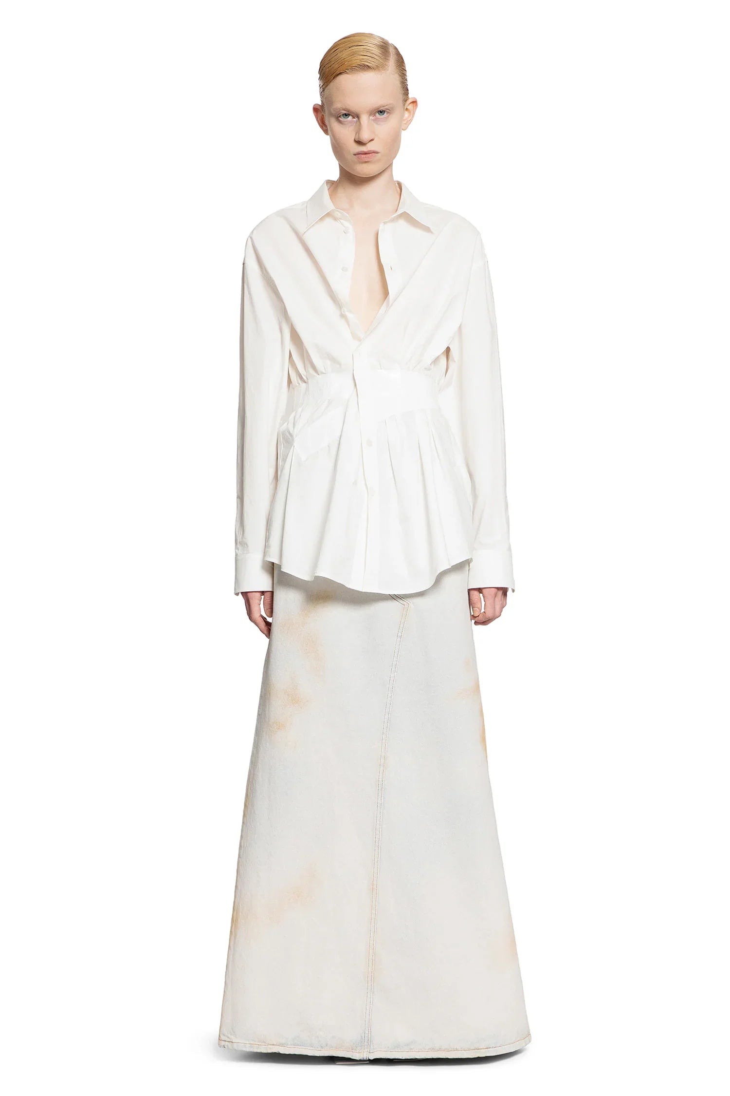 Оригінальна Gathered Long Sleeve Shirt Maison margiela – збільшений вид