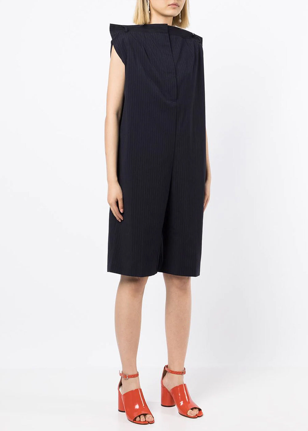 Navy Pinstripe Jumpsuit Maison margiela оригінал – Купити в Україні – вид ззаду