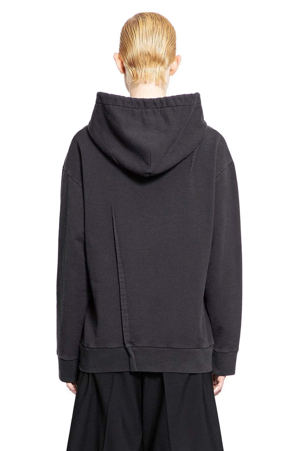 Оригінальна Pleated Cotton Jersey Hoodie Maison margiela – детальний вид