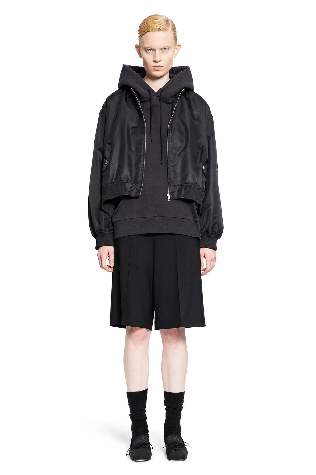Оригінальна Pleated Cotton Jersey Hoodie Maison margiela – збільшений вид