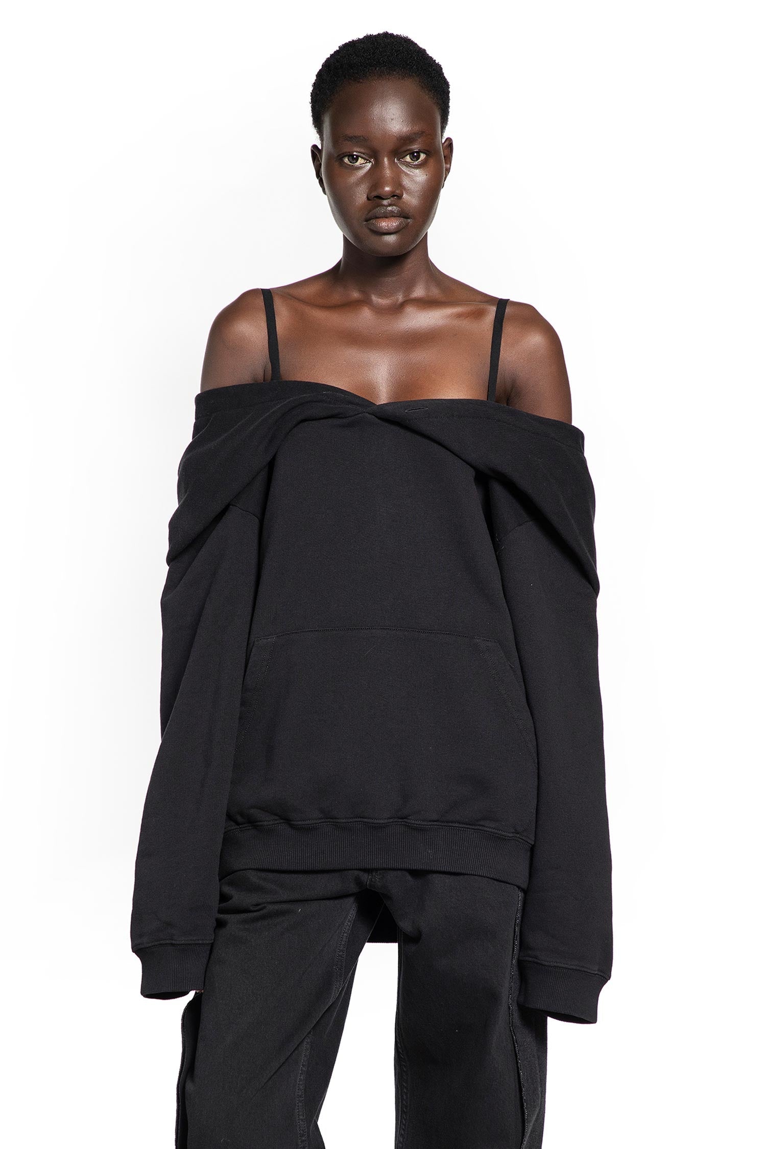 Off-The-Shoulder Hoodie Maison margiela оригінал – Купити в Україні – боковий вид