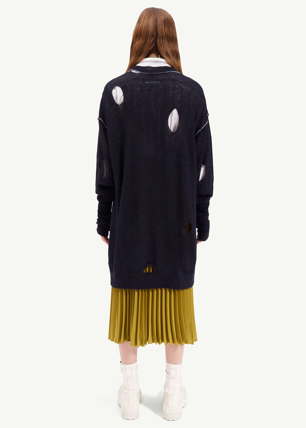 Оригінальна Black Distressed Knit Sweater Maison margiela – детальний вид