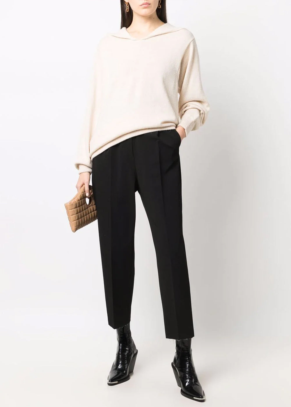 Black Cropped Trousers Maison margiela – Гарантія оригінальності – збільшений вид