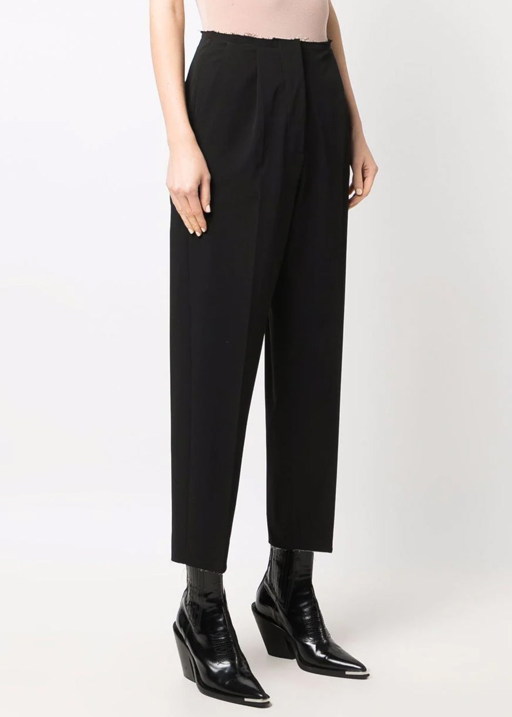 Black Cropped Trousers Maison margiela – Гарантія оригінальності – вид ззаду