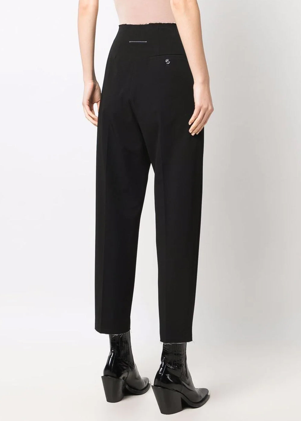 Black Cropped Trousers Maison margiela – Гарантія оригінальності – детальний вид
