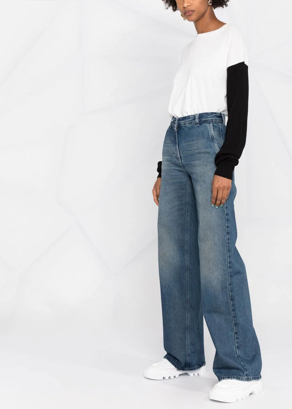 Оригінальна Blue Wide-Leg Jeans Maison margiela – вид ззаду