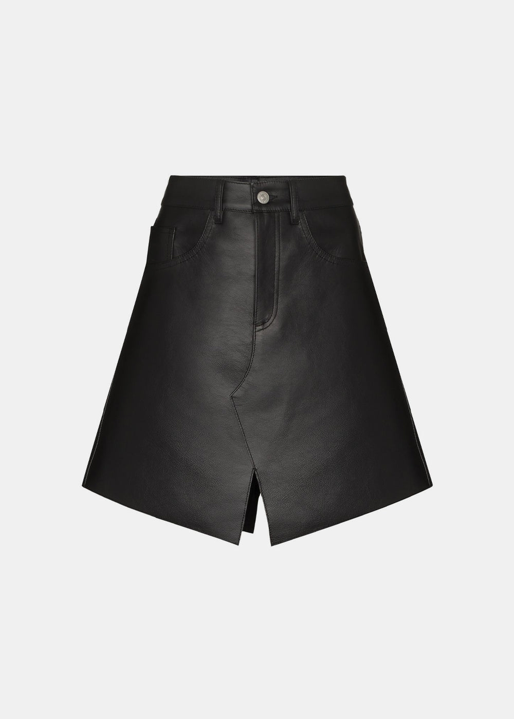 Black Leather Skirt Maison margiela оригінал – Купити в Україні – боковий вид