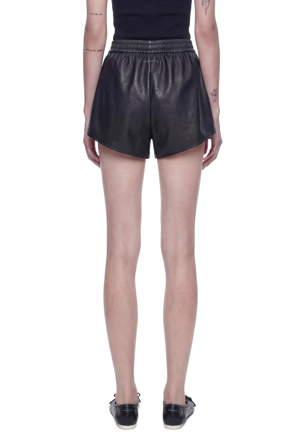 Crackled Faux Leather Shorts Maison margiela – Гарантія оригінальності – детальний вид