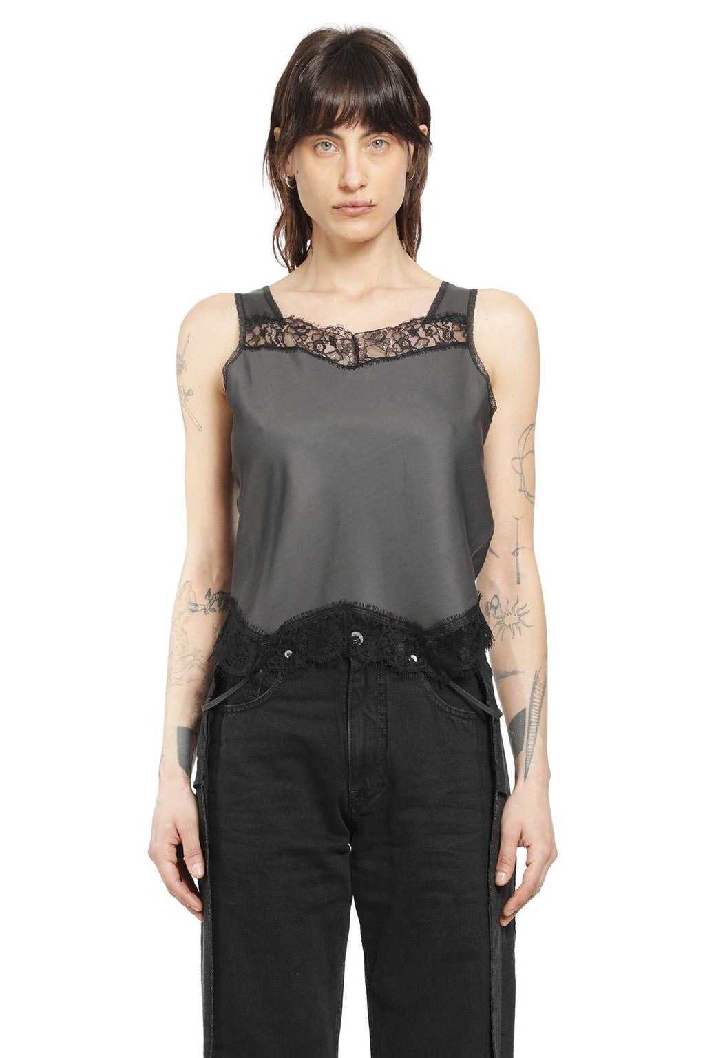 Lace Trim Top Maison margiela – Гарантія оригінальності – боковий вид