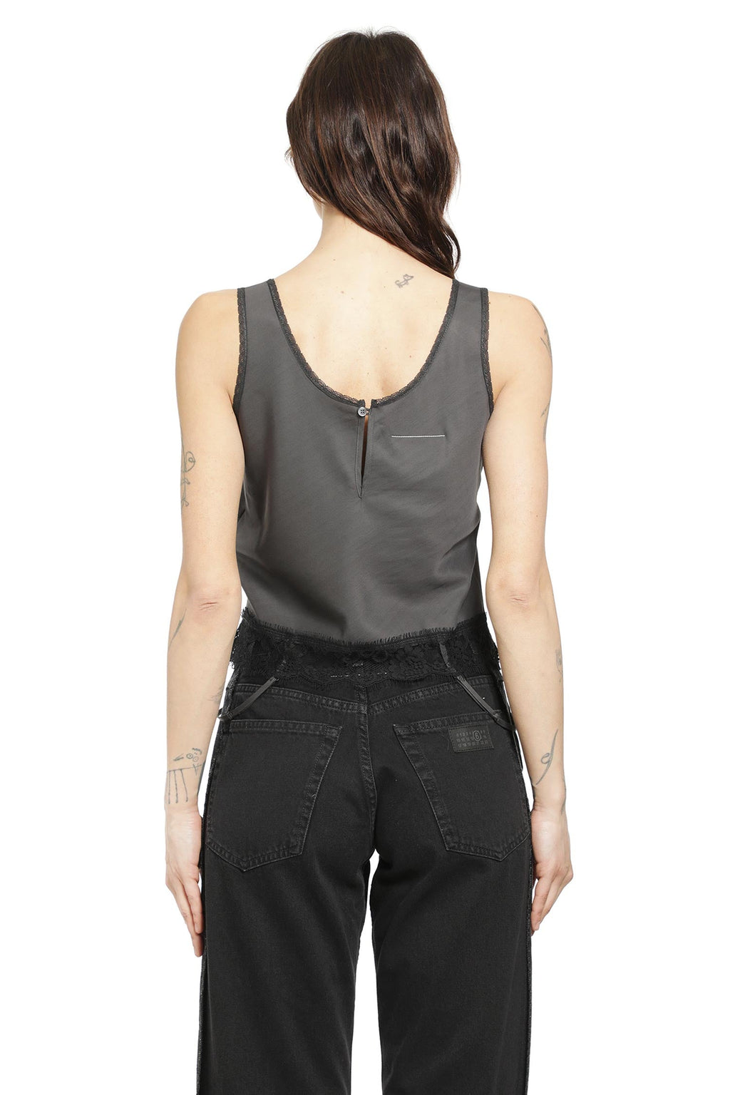 Lace Trim Top Maison margiela – Гарантія оригінальності – детальний вид