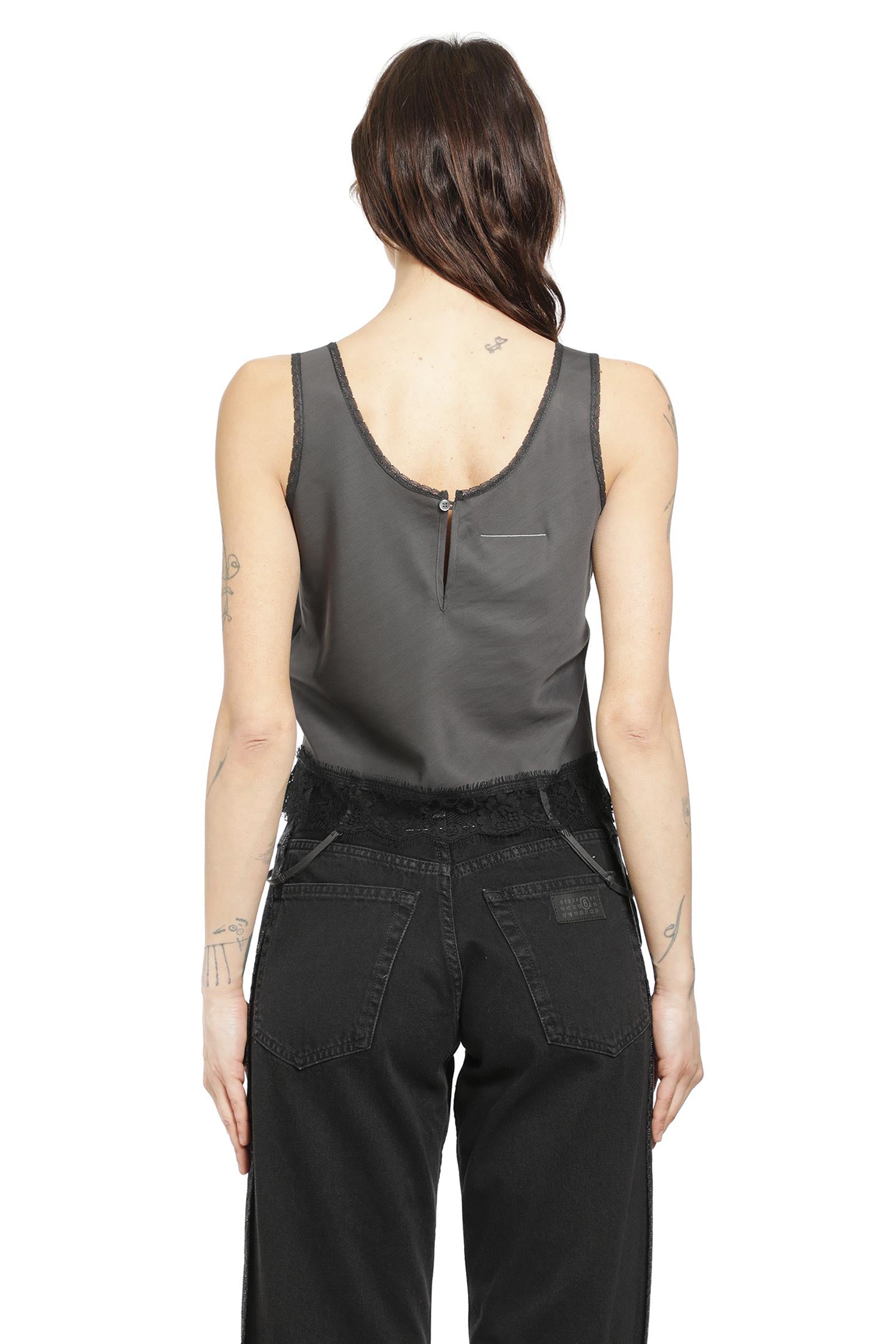 Lace Trim Top Maison margiela – Гарантія оригінальності – детальний вид