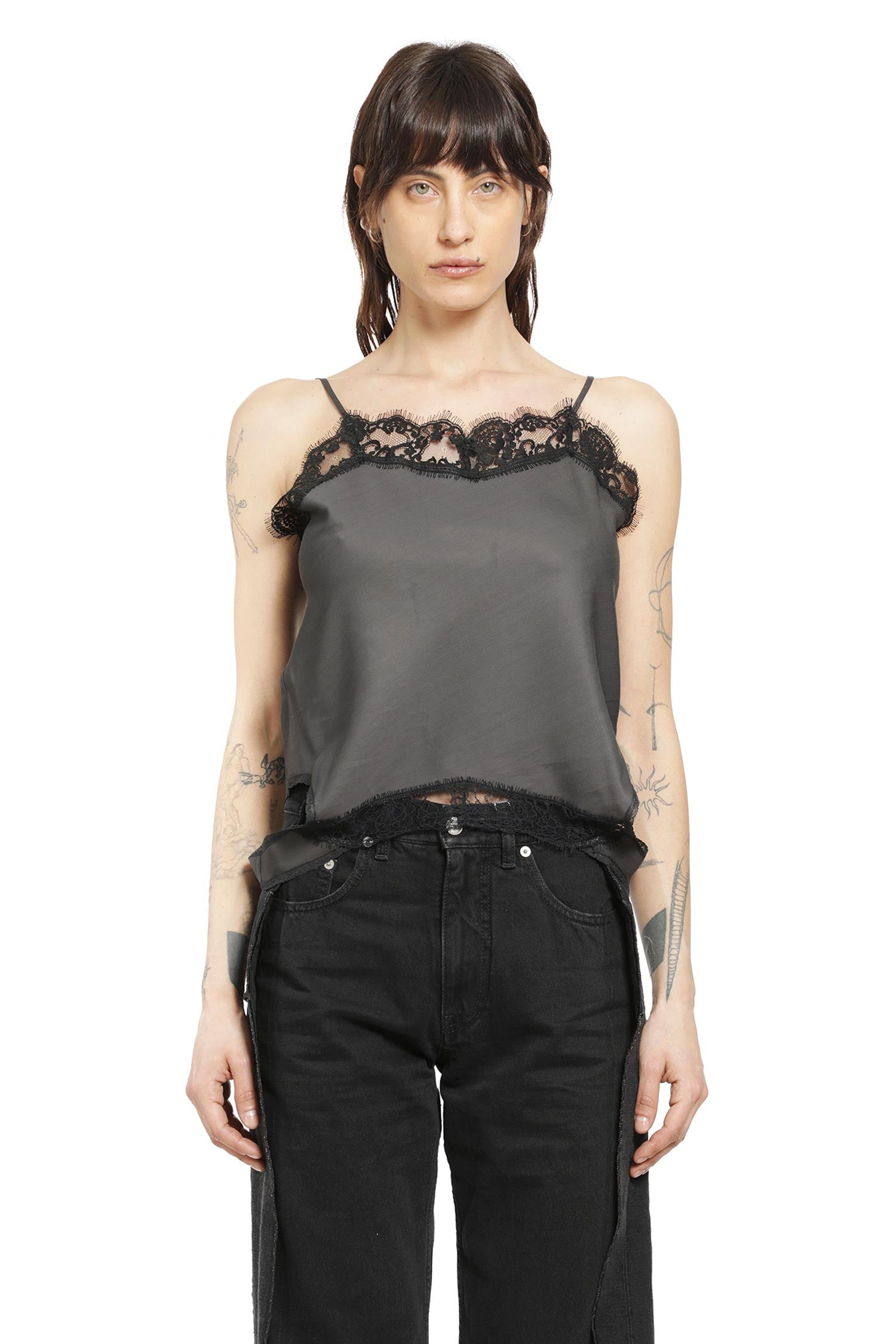 Lace Trim Top Maison margiela – Гарантія оригінальності – збільшений вид
