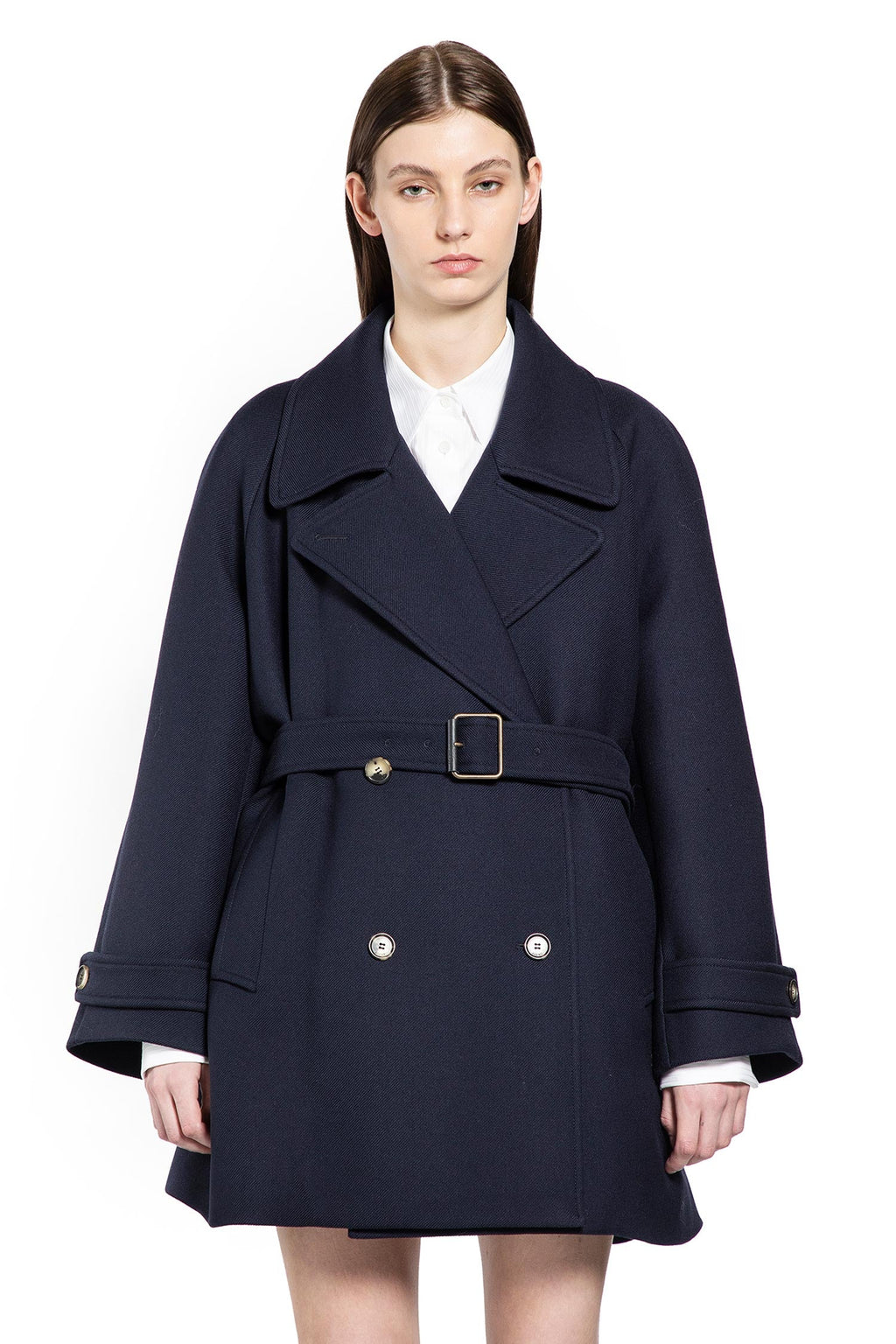 Wool Blend Short Coat Loewe – Гарантія оригінальності – вид ззаду
